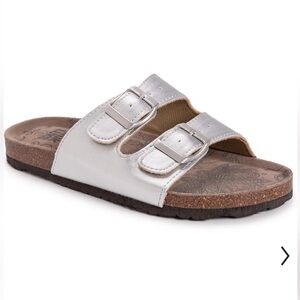 MUK LUKS Women's Terra Turf Marla Sandals in Silver